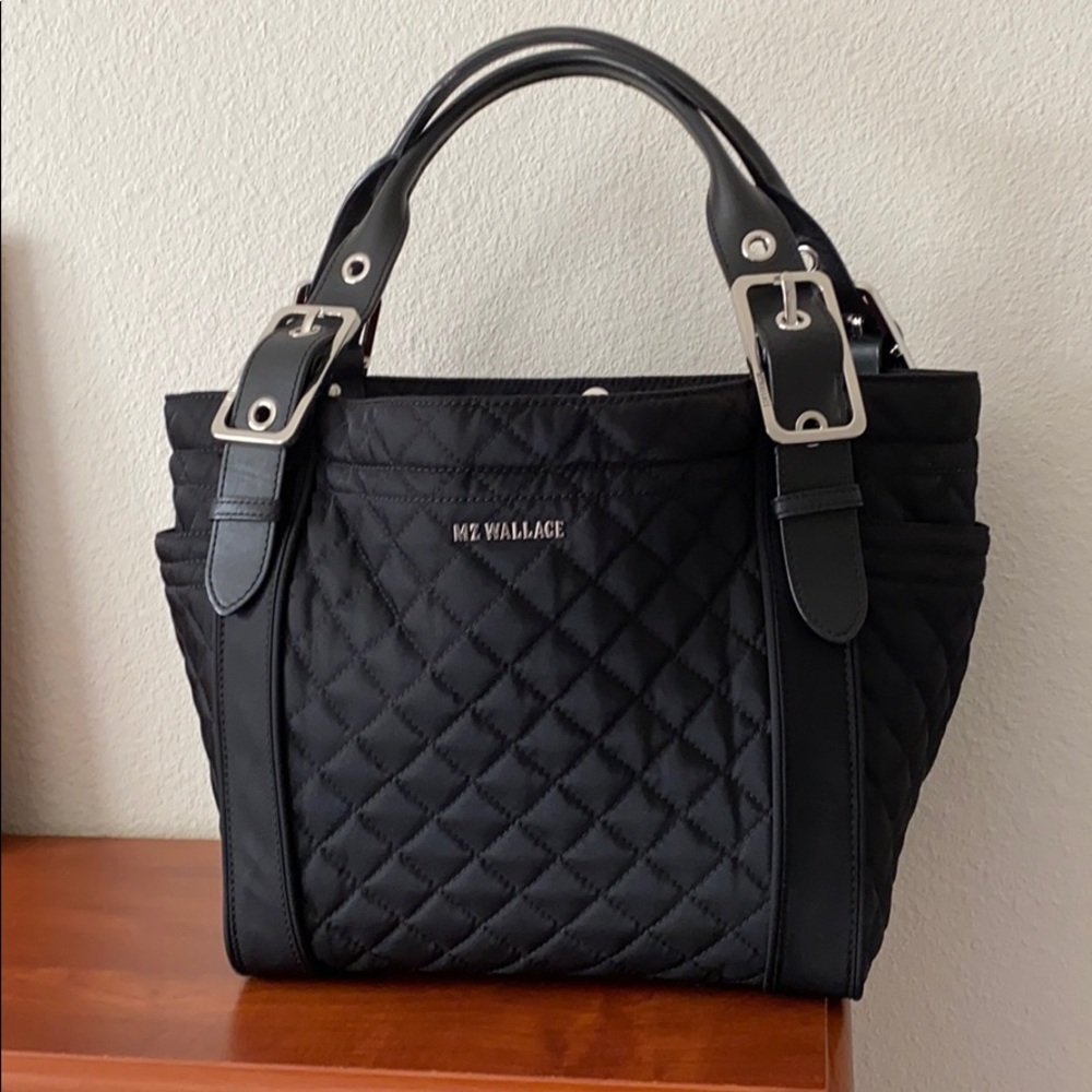 MZ Wallace Black Small Quilted Ava